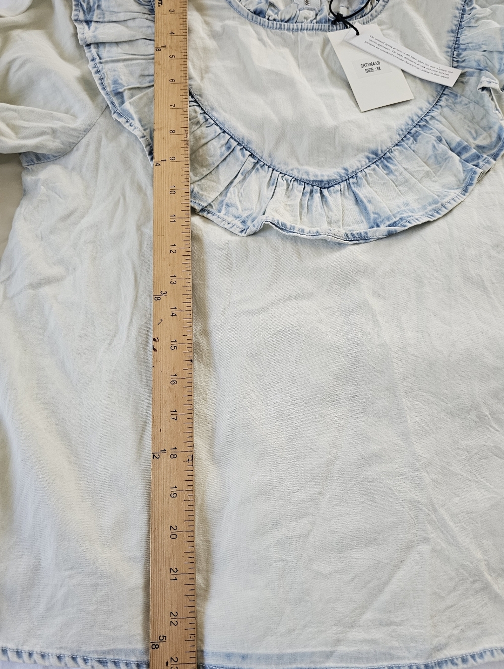 THML Light Blue Ruffle Long Sleeve Top - Picture 5 of 9